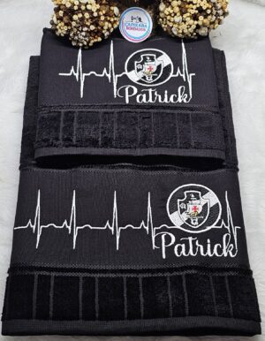 KIT 2 TOALHAS BORDADAS VASCO