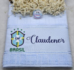 TOALHA BANHO BORDADA BRASIL