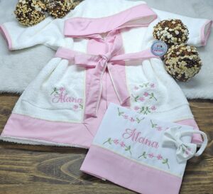 KIT ROUPÃO INFANTIL COM FRALDA BOCA