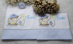 KIT 2 PEÇAS PERSONALIZADAS _ MENINO PESCADOR